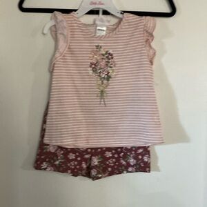 Girls 4T matching short and top set